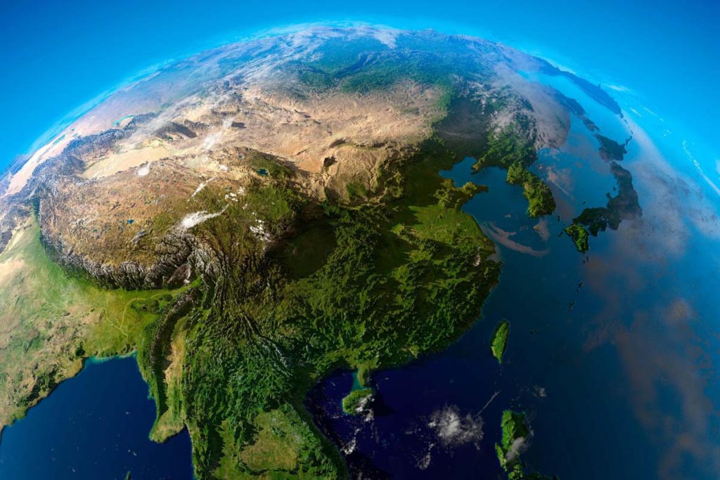 Topographic map of China